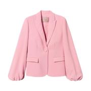 Twinset Rosa Jacka med Knappar Fram Pink, Dam