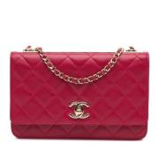 Chanel Vintage Pre-owned Laeder plnbcker Pink, Dam