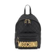 Moschino Stilren ryggsäck med rundad design Black, Dam