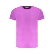 Trussardi Lila Bomull T-shirt med Tryck Logo Purple, Herr