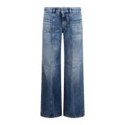 Diesel Flare D-Akii Jeans Blue, Dam