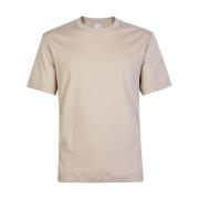 Eleventy Modal Bomull Crewneck T-shirt Beige, Herr