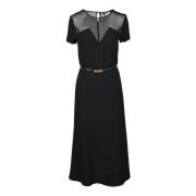 Max Mara Studio Elegant Klänning i Triacetat Polyester Blandning Black...