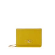 Elisabetta Franchi Förgylld Kedja Axelväska Yellow, Dam