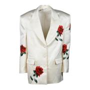 Magda Butrym Silke Ull Blazer White, Dam