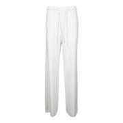 Max Mara Kashmir Ullblandning Stiliga Byxor White, Dam