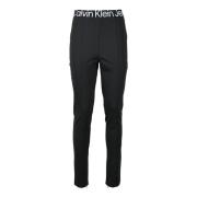 Calvin Klein Jeans Elegant Viskosblandning Stretchbyxor Black, Dam