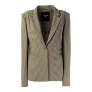 Patrizia Pepe Randig Dam Blazer Jacka Gray, Dam