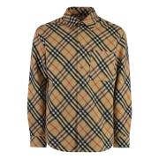 Burberry Ull Check Overshirt Beige, Herr