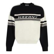 Isabel Marant Randig Crew-Neck Sweater Beige, Herr