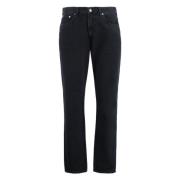 Agolde Raka Ben Bomullsjeans med Metallnitar Black, Herr