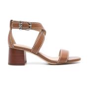 Michael Kors Ashton Heleed Sandaler Brown, Dam