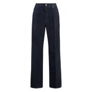 Dolce & Gabbana Straight-Leg Jeans, 100% Bomull Blue, Dam