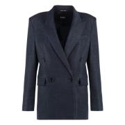 Hugo Boss Tweed Revers Jacka Blue, Dam