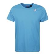 K-Way Edouard Logo Bomull T-shirt Blue, Herr