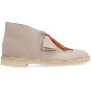 Clarks Klassiska Suede Desert Boots Beige, Herr