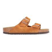 Birkenstock Lädersandaler med spänne Brown, Herr