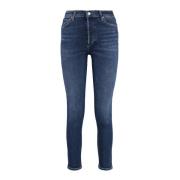 Agolde Slim Fit Skinny Leg Jeans Blue, Dam