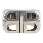 Balenciaga Silver Pitbull Ring Gray, Herr