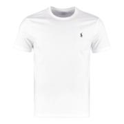 Polo Ralph Lauren Broderad Bomull T-shirt Slim Fit White, Herr