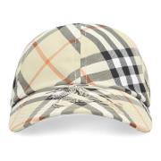 Burberry Baseballkeps med Tryckt Motiv Beige, Herr