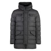 Herno Nylon dunjacka med huva Gray, Herr