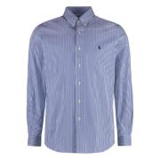 Polo Ralph Lauren Randig bomullsskjorta med button-down krage Blue, He...