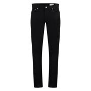 Alexander McQueen Skinny Jeans med Läderlogotyp Black, Herr