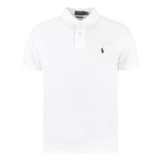 Polo Ralph Lauren Bomull Piqué Polo Skjorta Slim Fit White, Herr