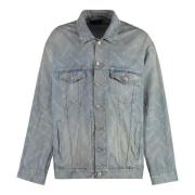 Balenciaga Vintage Denimjacka Unisex Oversize Fit Blue, Herr