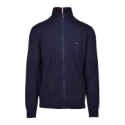 Tommy Hilfiger Bomullsblandning Cardigan Tröja Blue, Herr