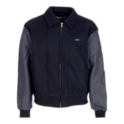 Arte Antwerp Broderad Blommig Varsity Jacka Blue, Herr