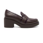 Roberto Festa Tidlösa Loafers med Blockklack Brown, Dam