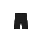 Givenchy Silk Cargo Bermuda Shorts Black, Dam