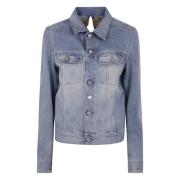 MM6 Maison Margiela Sporty Zip-Up Jacka Blue, Dam