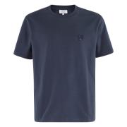 Maison Kitsuné Räv Huvud Patch T-shirt Blue, Herr