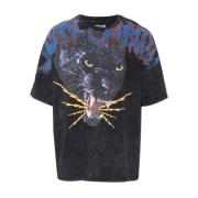 Just Cavalli Svarta T-shirts och Polos med Tryck Black, Herr