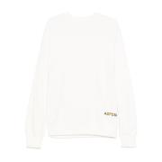 Aspesi Sweatshirt med logotryck Beige, Herr