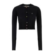 Vivienne Westwood Svart Ull Cardigan Black, Dam