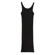 Tommy Hilfiger Elegant Omlottstil Midi Klänning Black, Dam