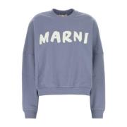 Marni Oversize Air Force Bomullssweatshirt Blue, Dam