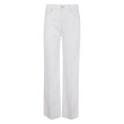 7 For All Mankind Raka Straight Jeans White, Dam