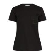 Max Mara T-shirt Papaia Black, Dam