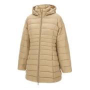 Save The Duck Beige dunjacka med huva Beige, Dam