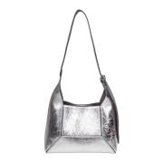 Jimmy Choo Silver laminerad läder axelväska Gray, Dam