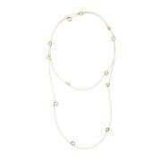 Liviana Conti Metallelement Långt Halsband Beige, Dam