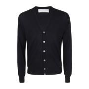 Filippo De Laurentiis Merino Cardigan Sweater Black, Herr