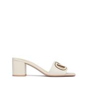 Valentino Garavani Ivory Sandaler med VLogo Detaljer Beige, Dam