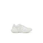 Diesel Mesh Texturerade Sneakers Snörning Gummisula White, Herr