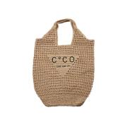 Co'Couture Handvävd Halm Shopper Väska Beige, Dam